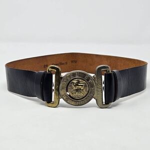 VINTAGE ROGER VAN S BRITISH MILITARY DIEU ET MON DROIT WOMENS BELT 1.6" WIDE 24"